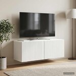 vidaXL Meuble TV mural Blanc 78 5 x 31 x 30 cm Bois d'ingénierie