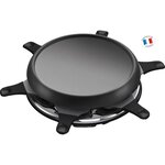 Moulinex re151812  appareil a raclette multifonctions  plancha et crepes 6 personnes noir