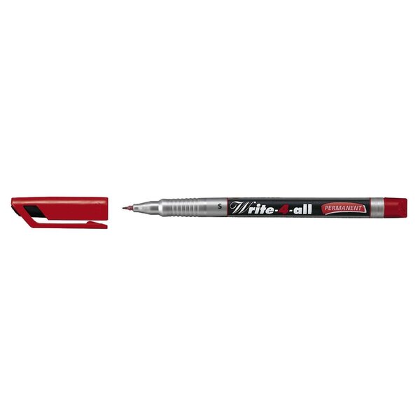Marqueur permanent write-4-all s superfin 0 4 mm rouge x 10 stabilo