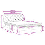 vidaXL Lit avec matelas bleu 140x190 cm velours