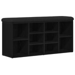 Banc de rangement vidaXL Chêne noir 100x30x48 cm Bois d'ingénierie