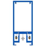 vidaXL Support mural de salle de bain Bleu 50 x 17.5 x 136 cm Acier