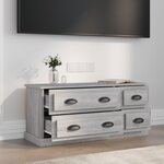 vidaXL Meuble TV sonoma gris 100x35 5x45 cm bois d'ingénierie