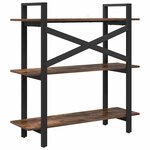 vidaXL Étagère Chêne fumé 100 x 33 5 x 102 cm Bois d'ingénierie