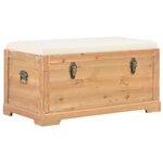 vidaXL Coffre de rangement avec coussin 80x40x40 cm MDF