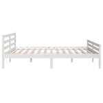 vidaXL Cadre de lit sans matelas blanc bois massif 180x200 cm