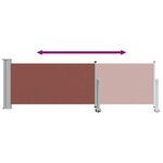 vidaXL Auvent latéral rétractable de patio 80x300 cm Marron