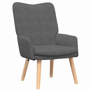 vidaXL fauteuil Gris foncé 63 x 67 x 94 cm tissu
