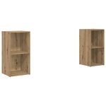 vidaXL Ensemble meuble TV 2 Pièces Chêne artisanal 37 x 35 x 72 cm