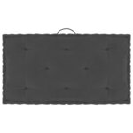 Vidaxl coussins de plancher de palette 4 pièces anthracite coton