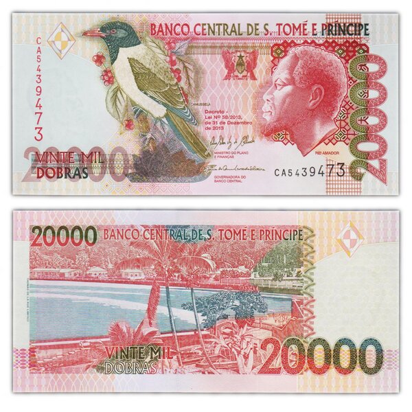 Billet de collection 20000 dobras 2013 sao tomé et principe - neuf - p67e