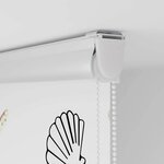 vidaXL Store enrouleur de douche avec cassette largeur du tissu 116 cm