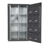 Bloc collectif Leabox  2x4  grade 3  simple face  Extérieur  fixation murale  Gris anthracite RAL 7016 finition brillante