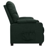 vidaXL Fauteuil Vert foncé Tissu