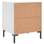 vidaXL Tables de chevet 2 Pièces blanc 40x35x47 5 cm bois d’ingénierie