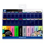 Staedtler Textsurfer Classic 364  lot de 20 marqueurs fluorescents – Pointe biseautée 1 à 5 mm environ – Séchage rapide – Couleurs assorties