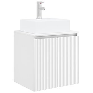 vidaXL Vanité de lavabo mural Blanc 49 5 x 41 x 62 5 cm