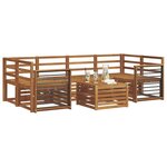 vidaXL Ensemble de canapés d'extérieur 7 pc Naturel