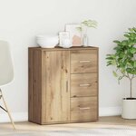vidaXL Buffet chêne artisanal 60 x 31 x 70 cm Bois d'ingénierie