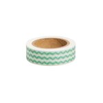 Washi tape zigzag vert - 15 m x 1 5 cm