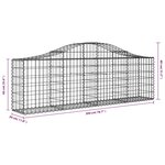 vidaXL Paniers à gabions arqués 8 Pièces 200x30x60/80 cm Fer galvanisé