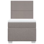vidaXL Sommier à lattes de lit avec matelas Taupe 100x200 cm Tissu