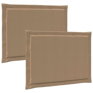 vidaXL Coussins de siège 2 pc Polyester Taupe 47 x 36 x 2 cm