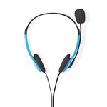 Casque pour PC | Supra-auriculaire | 2X Connecteurs 3,5 mm | 2,0 m | Bleu