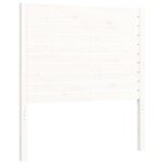 vidaXL Cadre de lit avec tête de lit blanc simple bois massif