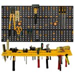 vidaXL Panneau porte-outils 500x1000 mm 50 crochets PP