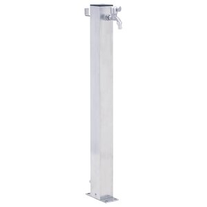 vidaXL Colonne à eau de jardin 100 cm acier inoxydable carré