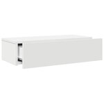 vidaXL Étagère murale et tiroirs blanc 60x26 5x15 cm bois d'ingénierie