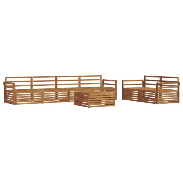 vidaXL Ensemble de canapés d'extérieur 7 Pièces Naturel