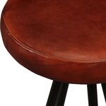 vidaXL Ensemble de bar 5 Pièces Bois d'acacia massif et cuir véritable