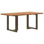 vidaXL Table à manger marron clair bois de chêne massif rectangulaire