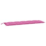 vidaXL Coussins de banc de jardin lot de 2 rose tissu Oxford