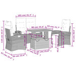 vidaXL Ensemble à manger de jardin coussins 4 Pièces beige résine tressée