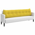 vidaXL Coussin de Dos Jaune clair 200 x 24 x 50 cm tissu