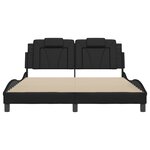 vidaXL Cadre de lit avec LED sans matelas noir 160x200 cm