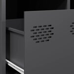 vidaXL Table basse anthracite 101 5x50x43 5 cm acier laminé à froid