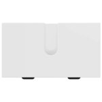 vidaXL Ensemble de mobilier de salle de bain avec porte Blanc brillant