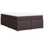 vidaXL Sommier à lattes de lit avec matelas Marron foncé 160x200 cm