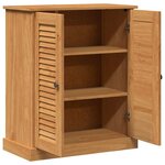 vidaXL Cabinet de salle de bain Autre VIGO Marron Bois massif en pin