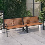 vidaXL Banc double de jardin 251 cm acier et WPC