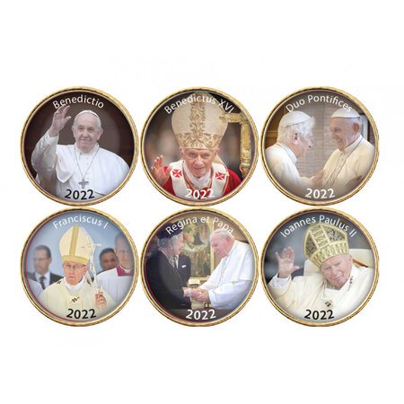Série compléte 2022 - 50 cents - commémoratives - papes au vatican