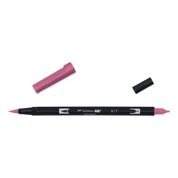 Feutre dessin double pointe abt dual brush pen 817 mauve x 6 tombow