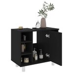 vidaXL Armoire de salle de bain Noir 60x32x53 5 cm Bois d'ingénierie