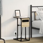 vidaXL Table de chevet Chêne sonoma 41.5 x 26 x 60.5 cm