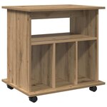 vidaXL Armoire roulante chêne artisanal 60x45x60 cm bois d'ingénierie