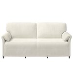vidaXL Sofa 3 places Crème 198 x 83 x 95 cm Velours